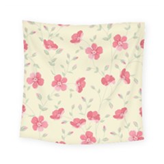 Seamless Flower Pattern Square Tapestry (small) by TastefulDesigns