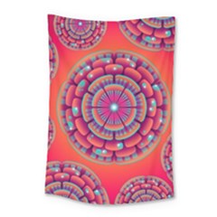 Pretty Floral Geometric Pattern Small Tapestry