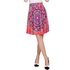 Pretty Floral Geometric Pattern A-line Skirt by LovelyDesigns4U