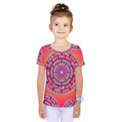 Pretty Floral Geometric Pattern Kids  One Piece Tee