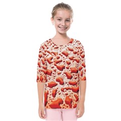 Water Drops Background Kids  Quarter Sleeve Raglan Tee