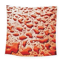 Water Drops Background Square Tapestry (large)