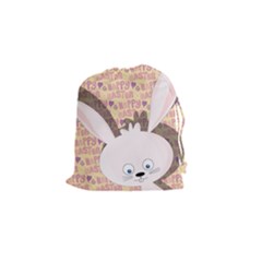 Easter Bunny  Drawstring Pouches (small)  by Valentinaart