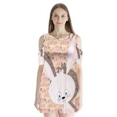 Easter Bunny  Shoulder Cutout Velvet  One Piece