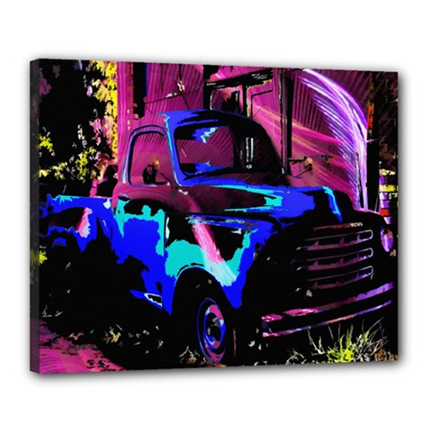 Abstract Artwork Of A Old Truck Canvas 20  X 16  by Nexatart