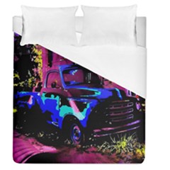 Abstract Artwork Of A Old Truck Duvet Cover (queen Size) by Nexatart