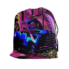 Abstract Artwork Of A Old Truck Drawstring Pouches (xxl) by Nexatart