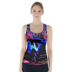 Abstract Artwork Of A Old Truck Racer Back Sports Top by Nexatart