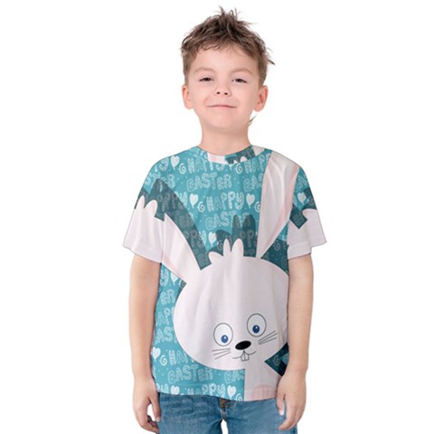 Easter Bunny  Kids  Cotton Tee by Valentinaart