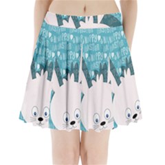 Easter Bunny  Pleated Mini Skirt by Valentinaart