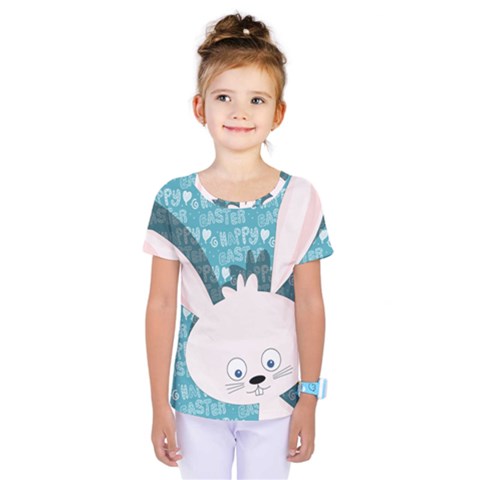 Easter Bunny  Kids  One Piece Tee by Valentinaart