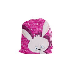 Easter Bunny  Drawstring Pouches (small)  by Valentinaart