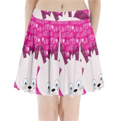 Easter Bunny  Pleated Mini Skirt by Valentinaart