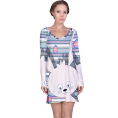 Easter Bunny  Long Sleeve Nightdress by Valentinaart