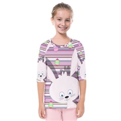 Easter Bunny  Kids  Quarter Sleeve Raglan Tee