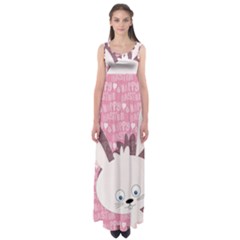 Easter Bunny  Empire Waist Maxi Dress by Valentinaart