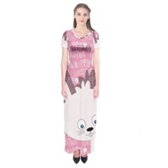 Easter Bunny  Short Sleeve Maxi Dress by Valentinaart