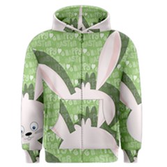 Easter Bunny  Men s Zipper Hoodie by Valentinaart