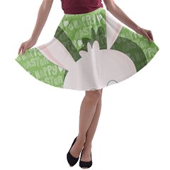 Easter bunny  A-line Skater Skirt