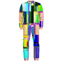 Glitch Art Abstract Onepiece Jumpsuit (men)  by Nexatart