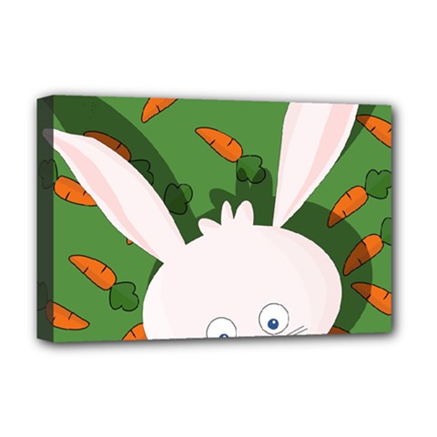 Easter Bunny  Deluxe Canvas 18  X 12   by Valentinaart