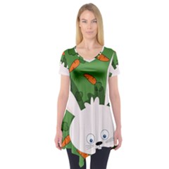 Easter Bunny  Short Sleeve Tunic  by Valentinaart