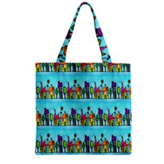 Colourful Street A Completely Seamless Tile Able Design Zipper Grocery Tote Bag by Nexatart