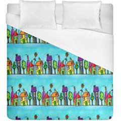 Colourful Street A Completely Seamless Tile Able Design Duvet Cover (king Size)