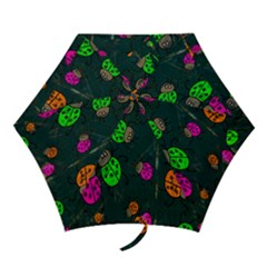 Cartoon Grunge Beetle Wallpaper Background Mini Folding Umbrellas by Nexatart