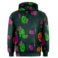 Cartoon Grunge Beetle Wallpaper Background Men s Pullover Hoodie by Nexatart