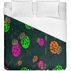 Cartoon Grunge Beetle Wallpaper Background Duvet Cover (king Size) by Nexatart