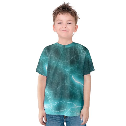 Light Web Colorful Web Of Crazy Lightening Kids  Cotton Tee by Nexatart