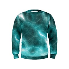 Light Web Colorful Web Of Crazy Lightening Kids  Sweatshirt by Nexatart