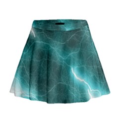 Light Web Colorful Web Of Crazy Lightening Mini Flare Skirt by Nexatart