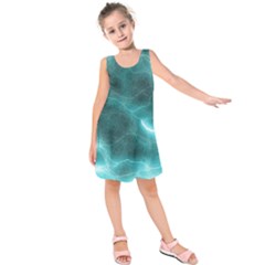 Light Web Colorful Web Of Crazy Lightening Kids  Sleeveless Dress by Nexatart