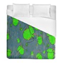 Cartoon Grunge Frog Wallpaper Background Duvet Cover (Full/ Double Size) View1