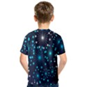 Digitally Created Snowflake Pattern Background Kids  Sport Mesh Tee View2