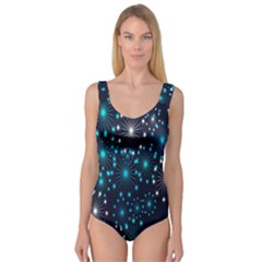 Digitally Created Snowflake Pattern Background Princess Tank Leotard  by Nexatart