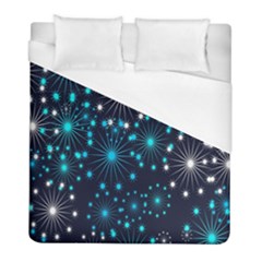 Digitally Created Snowflake Pattern Background Duvet Cover (full/ Double Size)