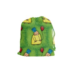 Party Kid A Completely Seamless Tile Able Design Drawstring Pouches (medium)  by Nexatart