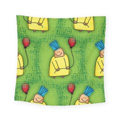 Party Kid A Completely Seamless Tile Able Design Square Tapestry (small)