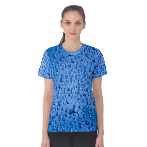 Water Drops On Car Women s Cotton Tee by Nexatart