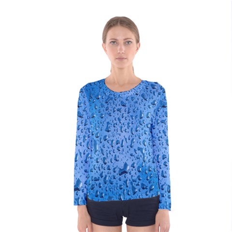 Water Drops On Car Women s Long Sleeve Tee by Nexatart