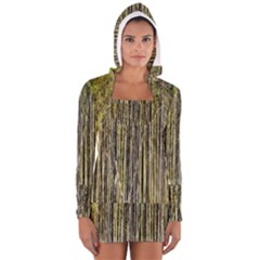 Bamboo Trees Background Women s Long Sleeve Hooded T-shirt by Nexatart