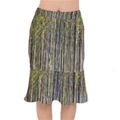 Bamboo Trees Background Mermaid Skirt by Nexatart