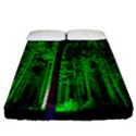 Spooky Forest With Illuminated Trees Fitted Sheet (California King Size) View1