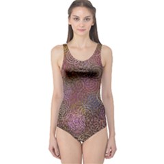 2000 Spirals Many Colorful Spirals One Piece Swimsuit by Nexatart