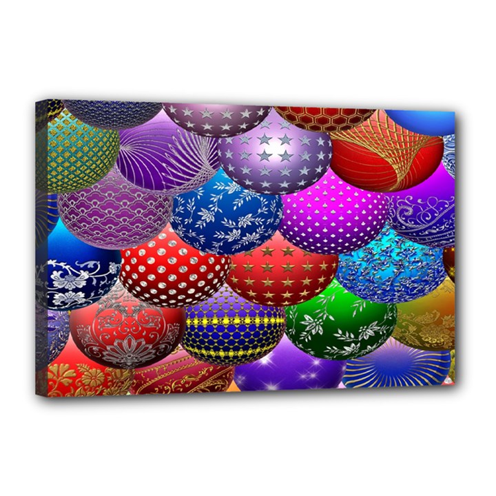 Fun Balls Pattern Colorful And Ornamental Balls Pattern Background Canvas 18  x 12 