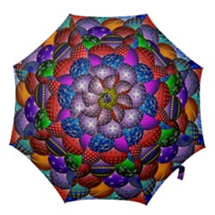 Fun Balls Pattern Colorful And Ornamental Balls Pattern Background Hook Handle Umbrellas (medium) by Nexatart