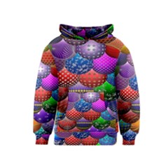 Fun Balls Pattern Colorful And Ornamental Balls Pattern Background Kids  Pullover Hoodie by Nexatart